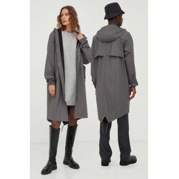 Rains geaca de ploaie 18140 Jackets culoarea gri, de tranzitie