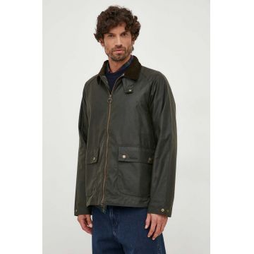 Barbour jacheta de bumbac culoarea verde, de tranzitie