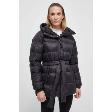 Helly Hansen geaca femei, culoarea negru, de iarna