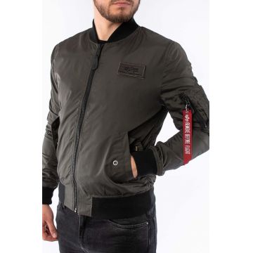 Alpha Industries geacă bomber Alpha Industries Ma-1 Ttc bărbați, culoarea gri, de tranziție 126101.136-grey