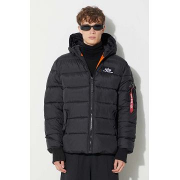 Alpha Industries geacă Hooded Puffer Alpha FD bărbați, culoarea negru, de iarnă