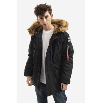 Alpha Industries geacă Polar Jacket bărbați, culoarea negru, de iarnă 123144.03-black