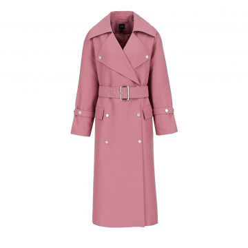 Belted trench coat l