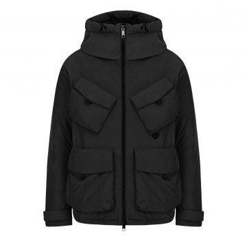 Hooded padded down jacket l