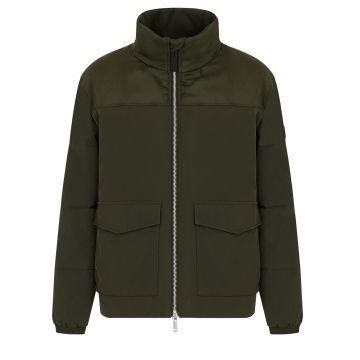 Jacket with contrasting insert s