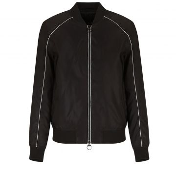 Nylon bomber jacket l