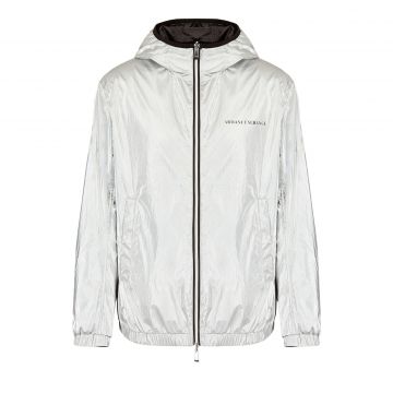 Reversible, full-zip windbreaker in lustrous ripstop l