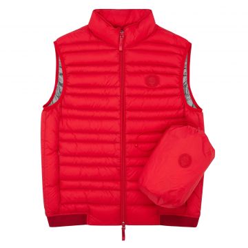 Vest with real feather padding s