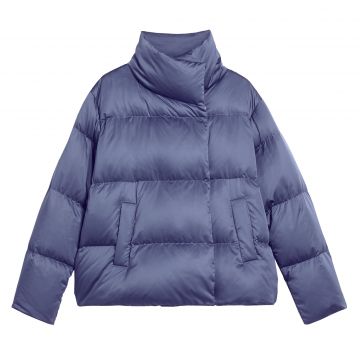 Water-repellent satin coat 40