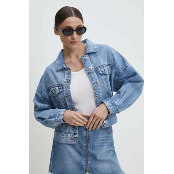 Answear Lab geacă din denim femei, de tranziție, oversized