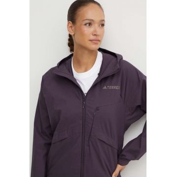 adidas TERREX jacheta de exterior Xperior culoarea violet, IW3820
