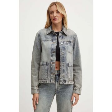 MAX&Co. geaca jeans femei, culoarea gri, de tranzitie, 2426046021200