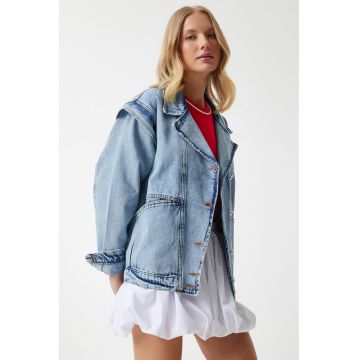 Jacheta denim oversize Happiness Istanbul - bumbac