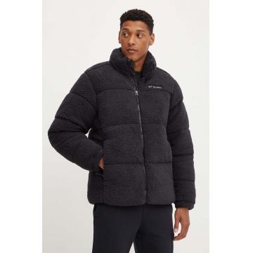 Columbia geaca Puffect Sherpa barbati, culoarea negru, de iarna, 2086841