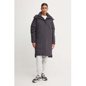 Jack Wolfskin geaca de puf Luisenplatz femei, culoarea gri, de iarna, 1116121