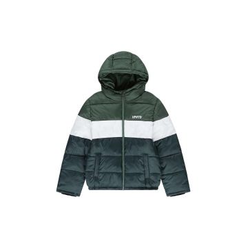 Levi's geaca copii BOY'S COLOR BLOCK PUFFER culoarea verde, 8EL263