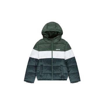 Levi's geaca copii BOY'S COLOR BLOCK PUFFER culoarea verde, 9EL263