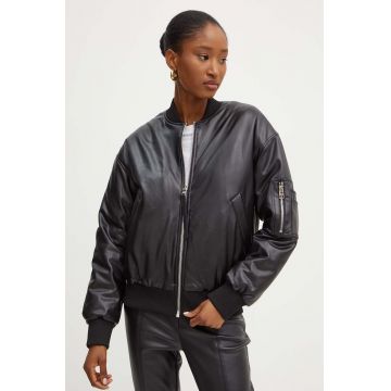 Silvian Heach geaca bomber TADY femei, culoarea negru, de iarna, oversize, GPA24018GB