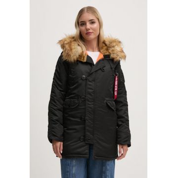 Alpha Industries geaca N-3B VF 59 Wmn femei, culoarea negru, de iarna, 113007