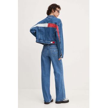 Tommy Jeans geaca jeans femei, de tranzitie, DW0DW18207