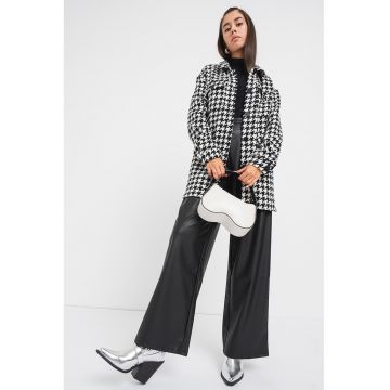 Jacheta-camasa cu model houndstooth Crudy