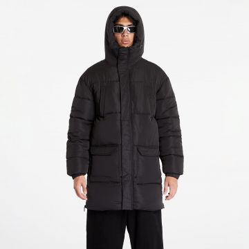 Jacheta Sixth June Long Puffer Jacket With Hood Black