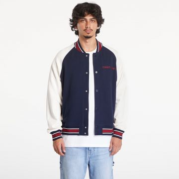 Jacheta Tommy Jeans Relaxed Circle T Varsity Bomber Dark Night Navy