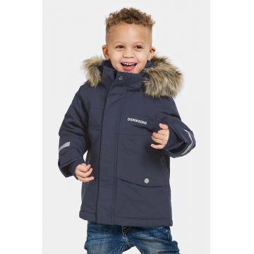 Didriksons BJÄRVEN KIDS PARKA culoarea albastru marin, 505470