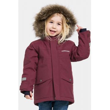 Didriksons BJÄRVEN KIDS PARKA culoarea bordo, 505470