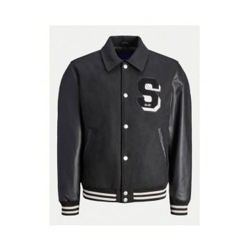 Jack&Jones Geaca bomber Carter 12260455 Negru Regular Fit - Poliester