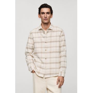 Jacheta-camasa din flanel cu model in carouri Pierre