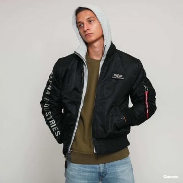 Jacheta Alpha Industries MA-1 D-Tec SE Black / Grey