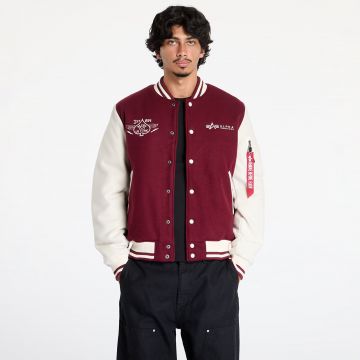 Jacheta Alpha Industries Varsity Air Force Jacket Burgundy