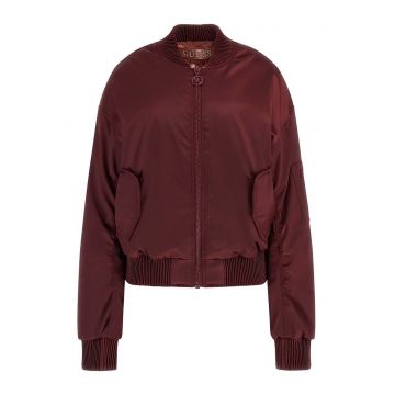 Jacheta bomber cu aspect de satin