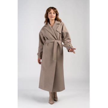 Palton - Salma cappucino - Maro taupe - Lana - EU -