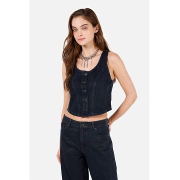 Vesta crop din denim